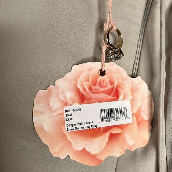 Show Me Your Mumu Calypso Ruffle Dress XXXL Show Ne your ring Crisp Nwt - Picture 4 of 7